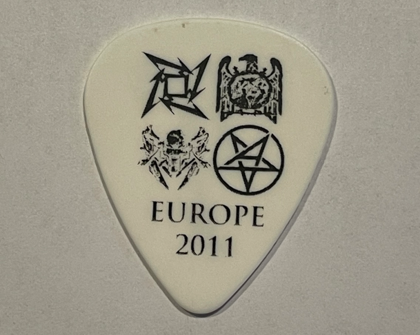 Metallica Guitar Pick 2011 EUROPE Tour The Big 4 Four Slayer