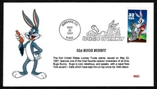USA, SCOTT # 3137-A, BGC FDC COVER - BUGS BUNNY LOONEY TUNES 1997 RABBIT CARTOON