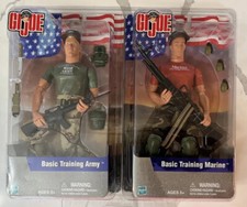 G.I. Joe Basic Training Marine and Army 12” Action Figure 2 Pack (2001 Hasbro)