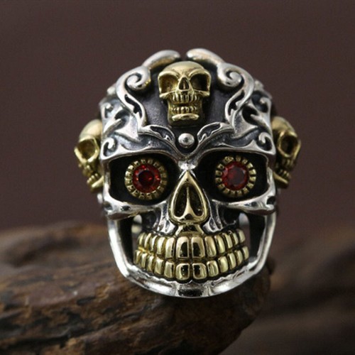 Skull Size 7-14 Alloy Punk Fashion Men Women Rings Domineering Personality - Bild 3 von 23