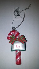 GANZ CANDY CANE PERSONALIZED CHRISTMAS ORNAMENT "KAY"