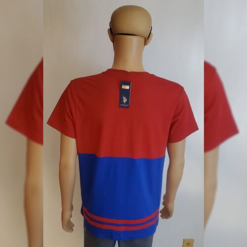 US POLO ASSN TSHIRT UOMO GIROCOLLO MANICA CORTA TAGLIA M ROSSA LOGO DUE GIOCATORI POLO - Foto 5 di 10