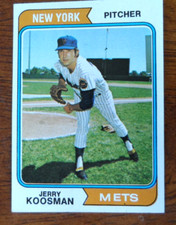 1974 TOPPS BASEBALL #356 JERRY KOOSMAN NEW YORK METS EX-EX/MT ST A-3361