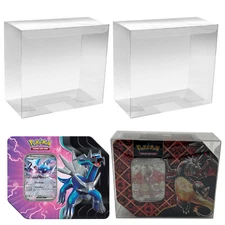 2x Protector For POKEMON TCG Tin Protecting Case Heavy Duty! Fits Sideways Tin