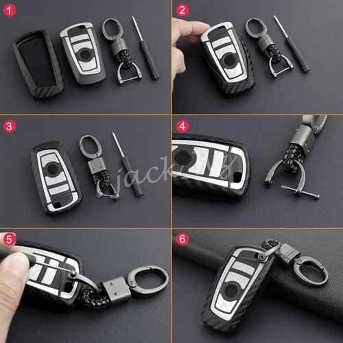 Funda protectora con llavero de fibra de carbono para BMW F20 F21 F30 F34 F36 F10 F07 F25 F26 F32 - Imagen 8 de 8