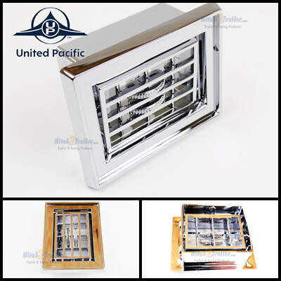 Chrome Plastic Small Square Dash Heater A/C Vent for 1987-2000 Peterbilt UPI