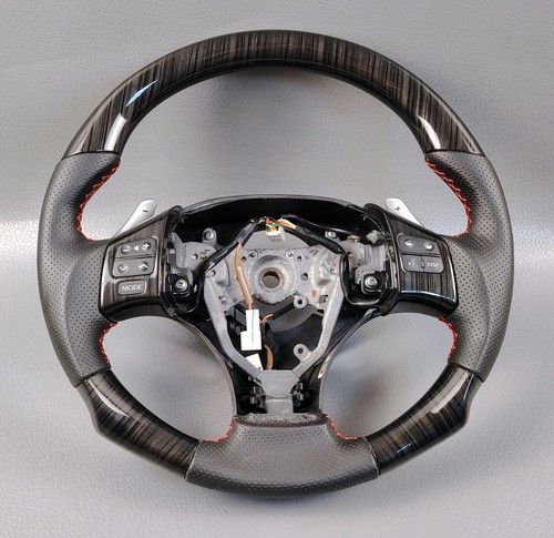 IS250 IS350 ISF LEXUS 07 - 12 HYDRODIPPED RED STICHES MULTIMEDIA STEERING WHEEL - Picture 2 of 20