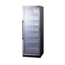 Summit SCR1401CH 24" Glass Door Wine Refrigerator, Single Temperature, 35 Bot...