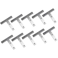 10 Pack Stainless Steel T Shape Flat Repair Mending Plate Joining Bracket