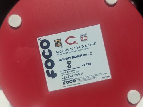 Johnny Bench Magnetic Riverfront Stadium Base Cincinnati Reds Bobblehead #8/124 - Picture 18 of 18