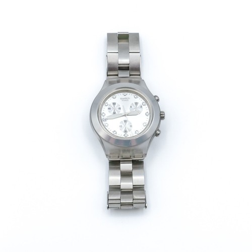 Swatch Irony Diaphane Chrono Full Blooded Silver Watch SVCK4038G - Picture 2 of 2