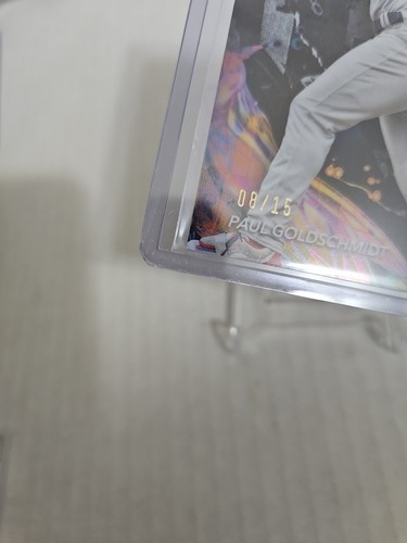 2024 Topps Finest Paul Goldschmidt #127 Uncommon Black Refractor 8/15 - Picture 3 of 4