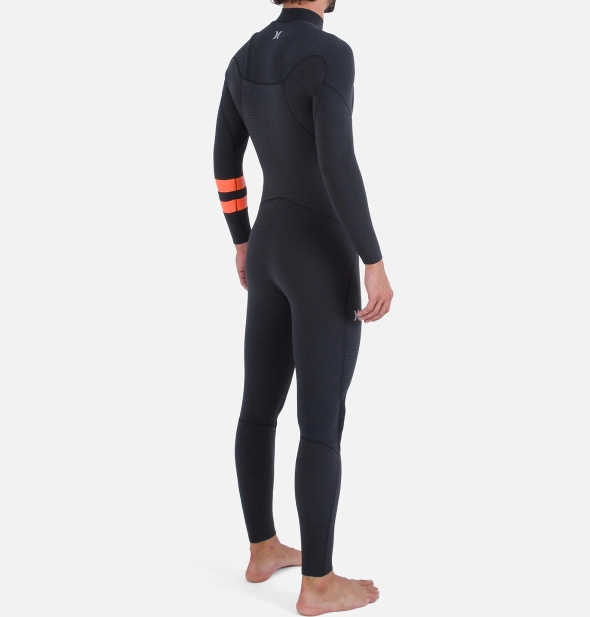 HURLEY Men's 3/2 ADVANTAGE PLUS Chest-Zip Wetsuit Black