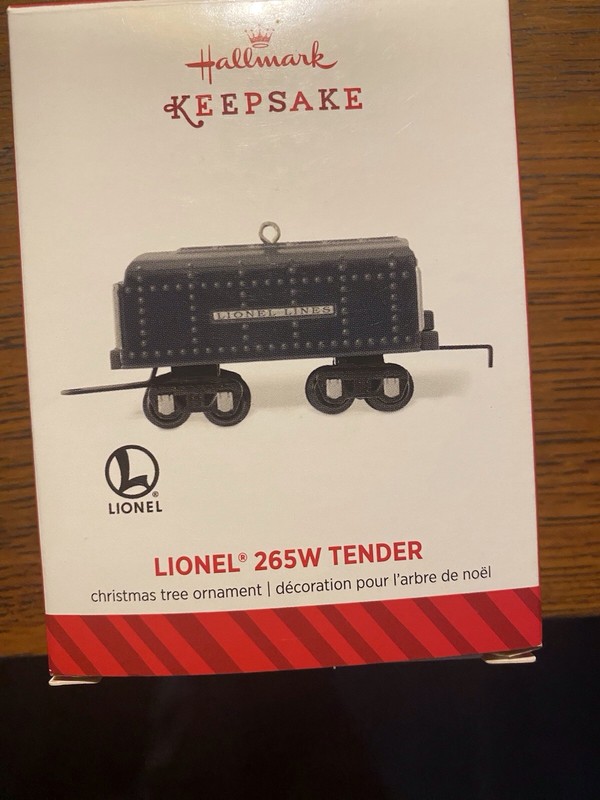 Hallmark Keepsake Ornament Lionel Train Torpedo 265W Tender - Excellent
