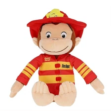 Curious George Fireman 15-Inch Stuffed Animal Plush Toy New Gift