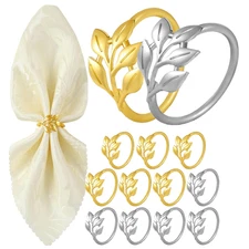 Leaf Napkin Rings Table Napkin Holders Buckles Elegant Xmas Dining Table Decor
