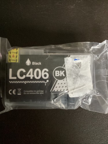 Brother LC406XL Pigment A6 Black Ink Cartridge ~ Sealed ~ No Box ~ - 第 1/3 張圖片