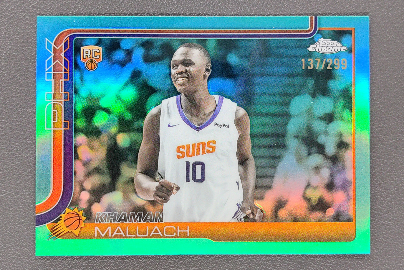 2025-26 Topps Chrome Khaman Maluach Teal Refractor RC /299 #260 Suns