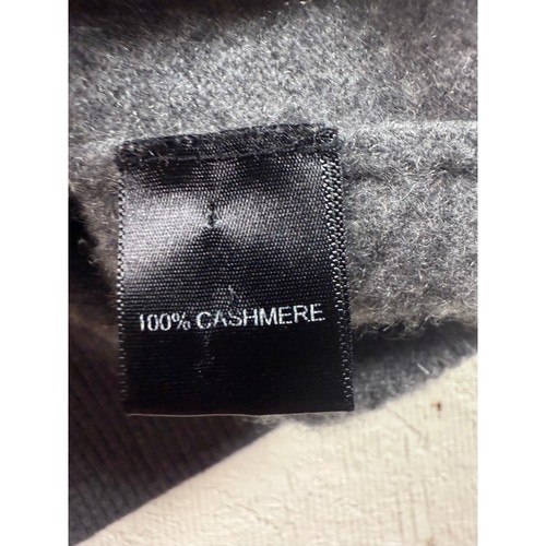 Qi New York Mens 100% Cashmere Gray Half Zip Mock Neck Sweater - M - Picture 3 of 5