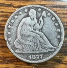 1877 Seated Liberty Half Dollar Fine Details CHRC