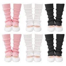 scenicamp 6 Pairs Ballet Leg Warmers for Girls Toddler One Size, Multicolor