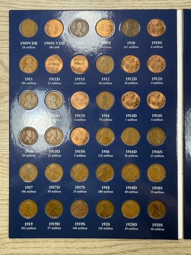 ** 1909-2025 LINCOLN CENT SET- 291 COINS- BU COINS/ SEMI KEYS- PRICED TO SELL **