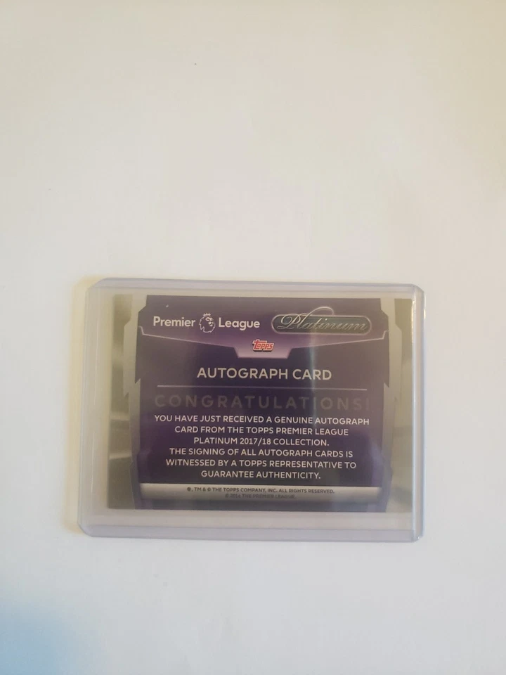 2017 2018 Premier League Platinum Alvaro Morata Autographed - Image 2 of 2