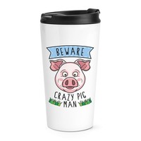 Beware VerrüCkte Dose Mann Reise Becher Tasse Lustiger Witz Tiere Farm Thermo