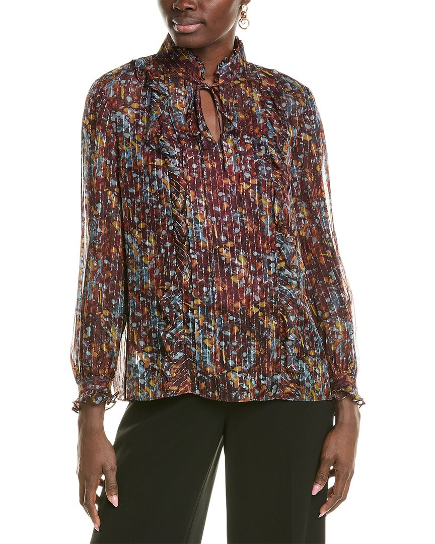 Женская блузка из смесового шелка Lafayette 148 New York Harlan Xs