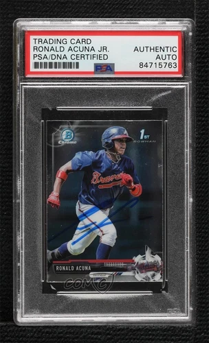 2017 Bowman Chrome Minis Ronald Acuna Jr PSA/DNA Certified Authentic Auto