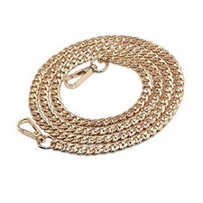 DIY Iron Flat Chain Strap Handbag Chains Purse Chain Straps Shoulder 55" Gold