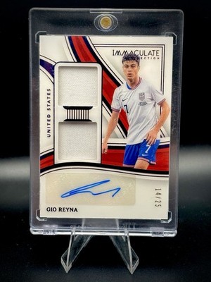 2023 Panini Immaculate Soccer Giovanni Gio Reyna Patch Auto 16/25 USMNT