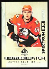 2024-25 SP Authentic Future Watch Spectrum FX Gold Cutter Gauthier Rookie 07/50