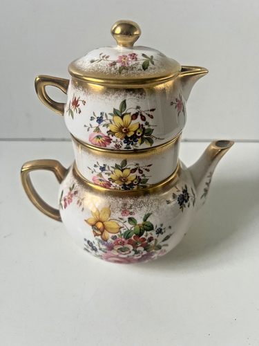 Hammersley Lady Patricia Mini Tea or Coffee Pot, Sugar Dish, Bowl and Creamer - Picture 5 of 11