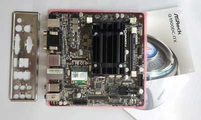 Mainboard ASRock Q1900DC-ITX J1900 4x 2,0 Ghz DDR3 WLAN Blende + Zubehör #B08