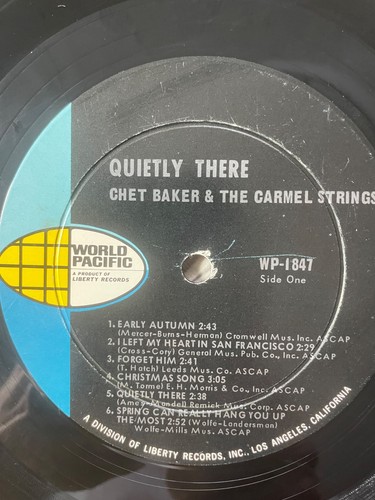 Chet Baker and The Carmel Strings – Quietly There LP 1966 JAZZ - Picture 3 of 7