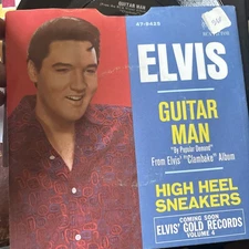 ELVIS PRESLEY "Guitar Man / High Heel Sneakers" 1968 45rpm 7" Single RCA 47-9425