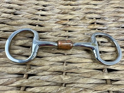 S/H 4 1/2'' große Kupfer Mitte Eggbutt Trense Bit