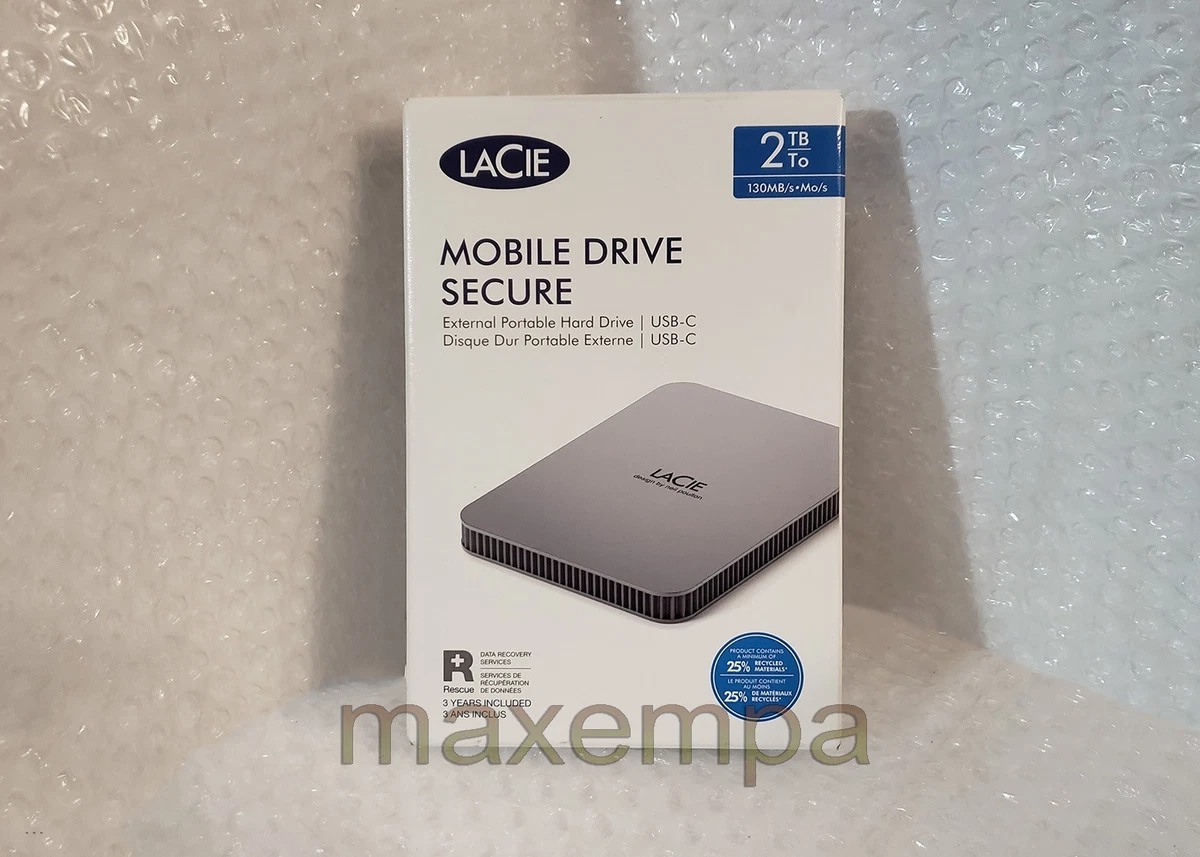 LACIE D2 USB3 2TB External Hard Drive eSATA USB 3.0 (AM65
