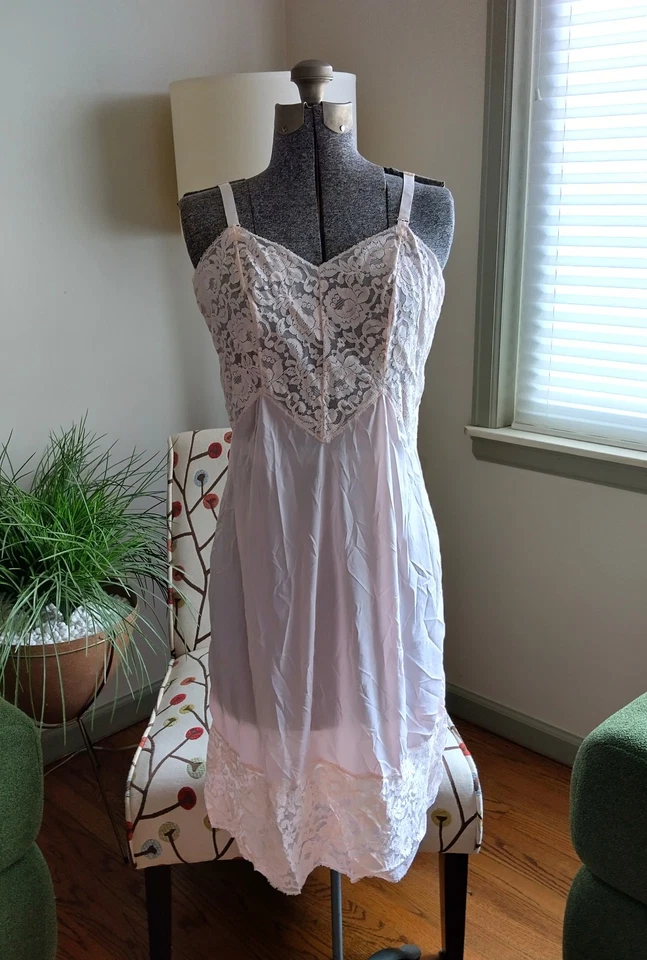 Aristocraft de Superior años 50 sin cordones completos - encaje de nailon rosa pálido - talla 38 Foto 2 de 4