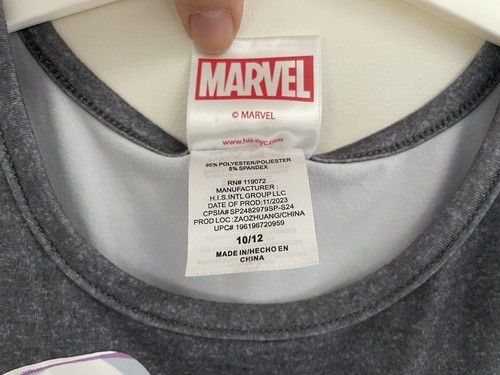 Marvel Spider-Man Kid Girls Ghost-Spider Fit & Flare Short Sleeve Dress Gray 10 - Picture 3 of 6