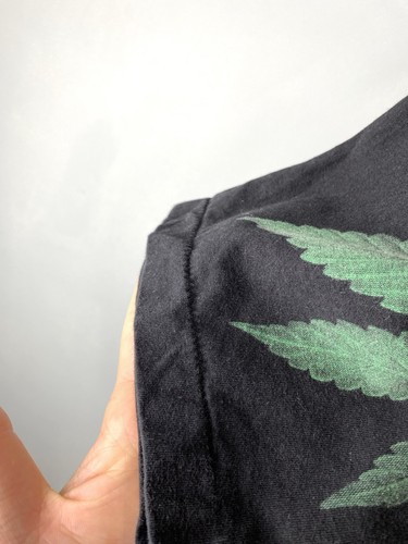 90’s Vintage All Over Print Marijuana T Shirt Cannabis Weed Black M Size - Afbeelding 6 van 8