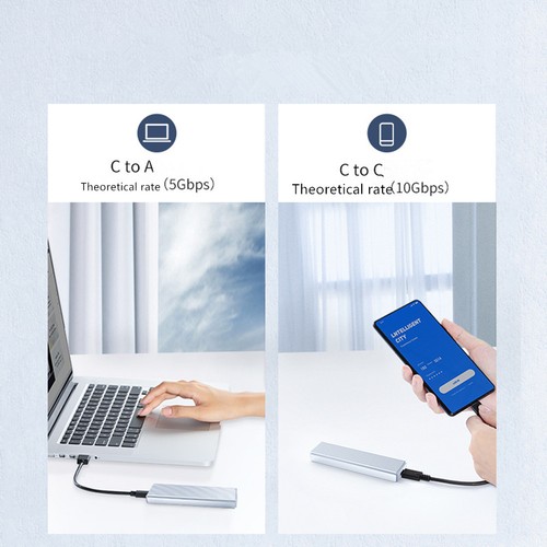 ORICO M.2 NVME Enclosure USB C Gen2 10Gbps PCIe SSD Case up to 2TB USB Type-C e - Photo 6/12