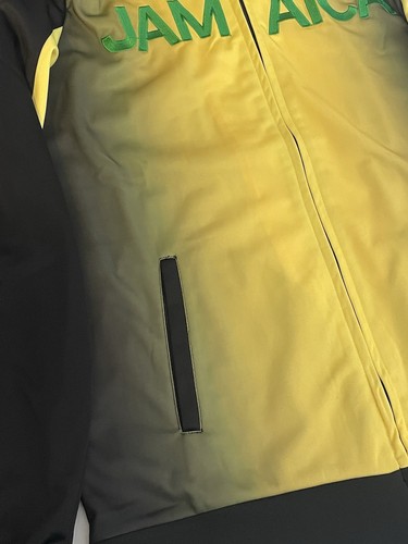 Jamaica Authentic Gear Dry-Fit Jacket Yellow and Black Fade #10 Size Large - Picture 3 of 9