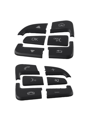 Stylish Black ABS Button Cover Sticker for Benz C W205 201518 Pack of 12 - Picture 12 of 14