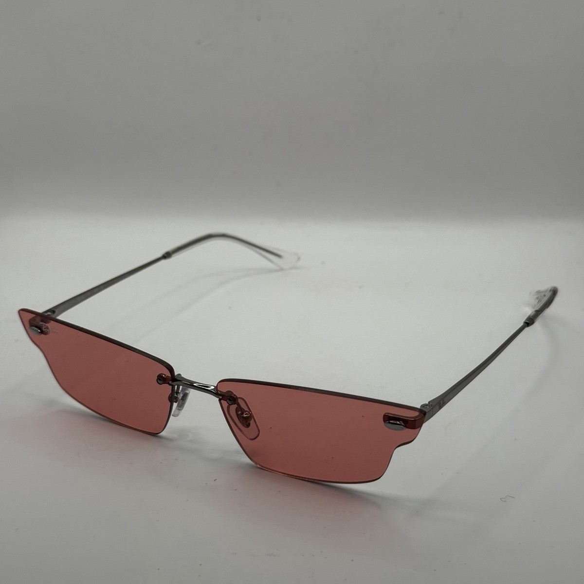 Ray-Ban Anh RB3731 Sunglasses Gunmetal Pink Geometric  display picture 1
