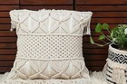 Macrame Cushions Cover  | Handmade  | Stylish Sofa Cushion cover| 16 X 16in -1pc