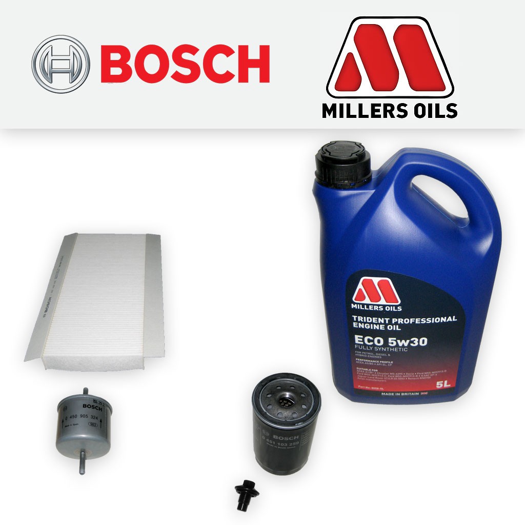 SERVICE KIT for FORD PUMA 1.6 1.7 OIL FUEL CABIN FILTERS +LL OIL (1997-2002)