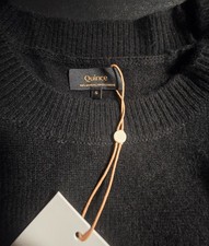 NWT Quince Mongolian Cashmere Short Sleeve Mini Dress Black Size Small