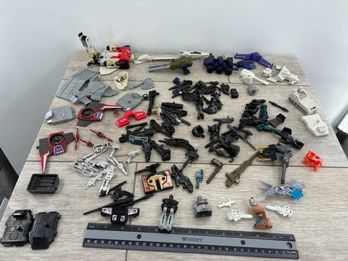 Vintage Transformers G1 Parts Weapons For Action Figures Lot Silverbolt Chrome